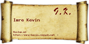 Imre Kevin névjegykártya